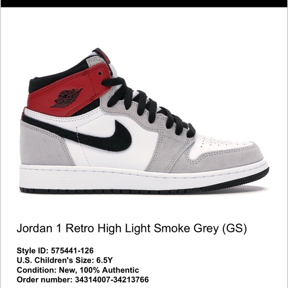 Size 6.5 - Jordan 1 Retro High OG Smoke Gray 2020 - Picture 9 of 9